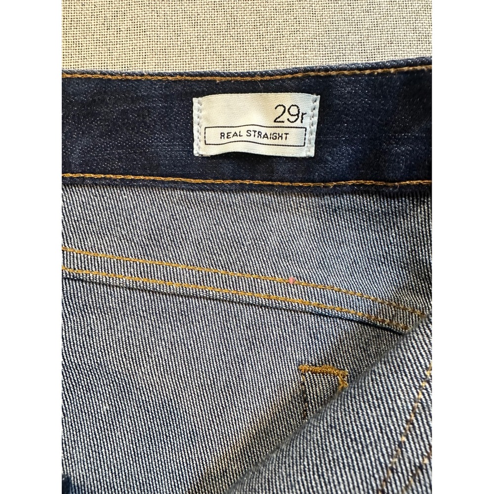 Gap 1969 Real Straight Jeans Womens 29r Dark Wash Denim Stretch S/364618-00 - Picture 7 of 8